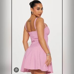 FASHION NOVA Elegant Pink Women's Dress Sz.M